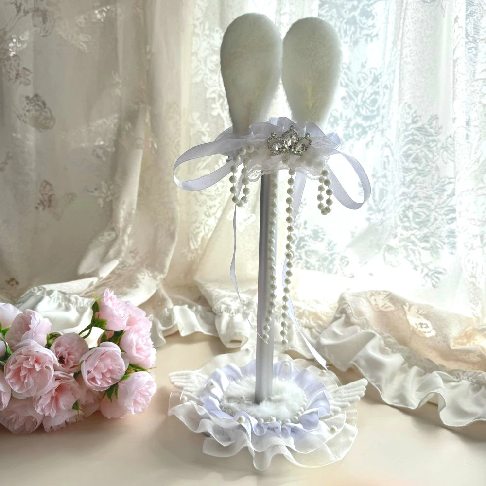 Puchaty Stojak na Słuchawki – Kawaii Organizer Biurkowy