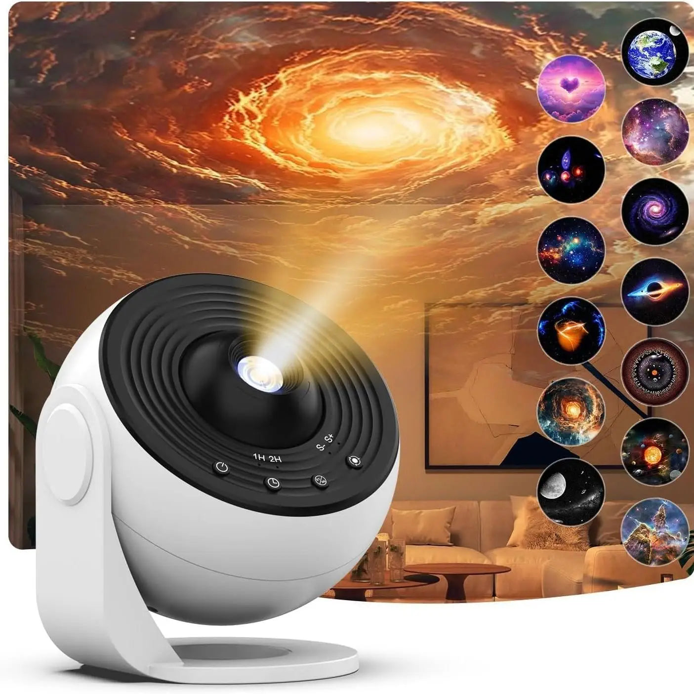 Projektor Galaktyki LED – Lampka Nocna 360° Gwiaździste Niebo