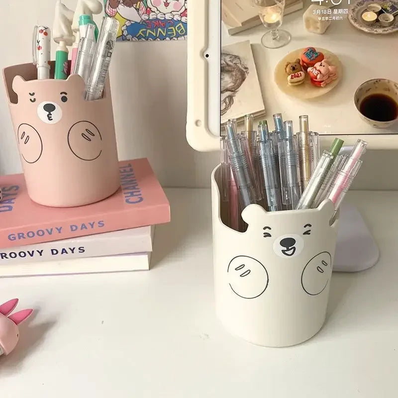 Kubek na Długopisy Miś Kawaii – Wielofunkcyjny Organizer