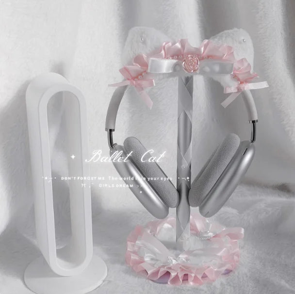 Puchaty Stojak na Słuchawki – Kawaii Organizer Biurkowy