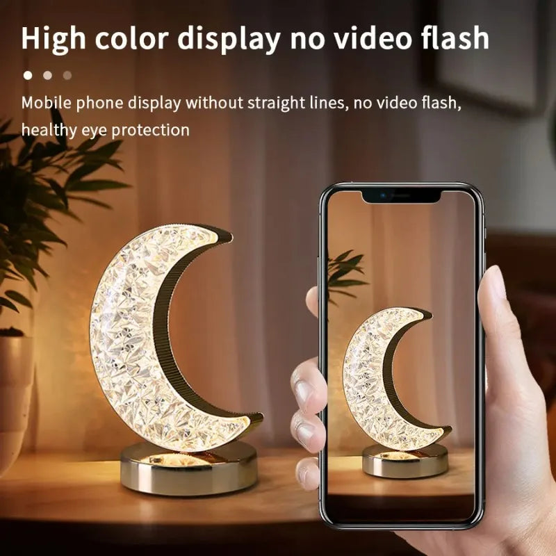 Lampka Księżyc 3D – Ścienna Dotykowa z Regulacją Jasności